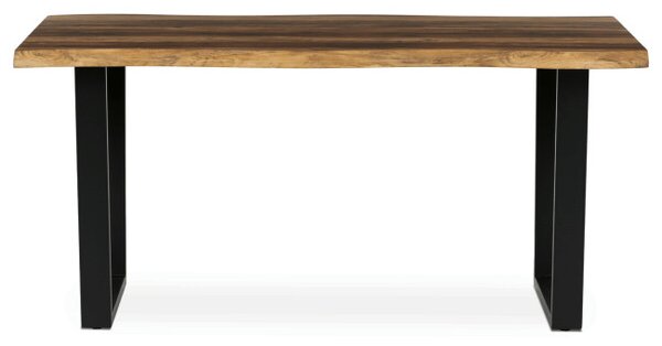 Jedálenský stôl 160x90 cm HT-F4216 staré drevo / čierny