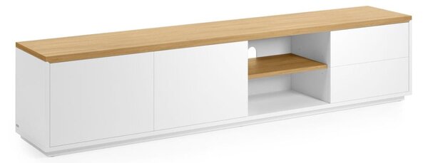 Biely TV stolík 200x44 cm Abilen – Kave Home