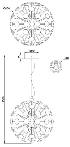 Globo 16047H1C - LED luster na lanku VIRINA LED/24W/230V