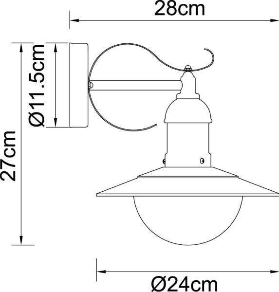 Globo 3274 - Vonkajšie nástenné svietidlo LINDA 1xE27/23W/230V IP44