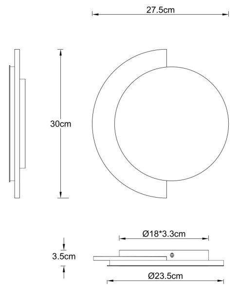 Globo 78393-14 - LED Nástenné svietidlo ROJAS LED/14W/230V 3000K