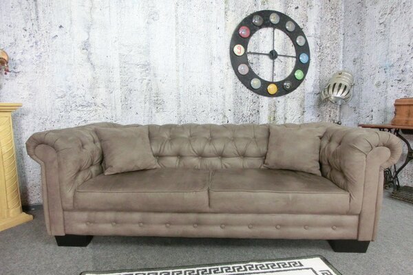 (3013) CHELLI Chesterfield pohovka hnedá