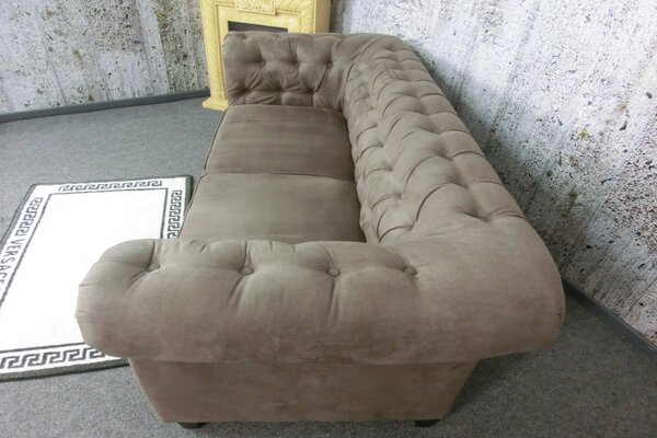 (3013) CHELLI Chesterfield pohovka hnedá