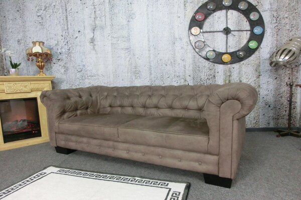 (3013) CHELLI Chesterfield pohovka hnedá
