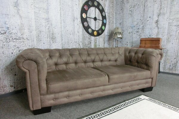 (3013) CHELLI Chesterfield pohovka hnedá