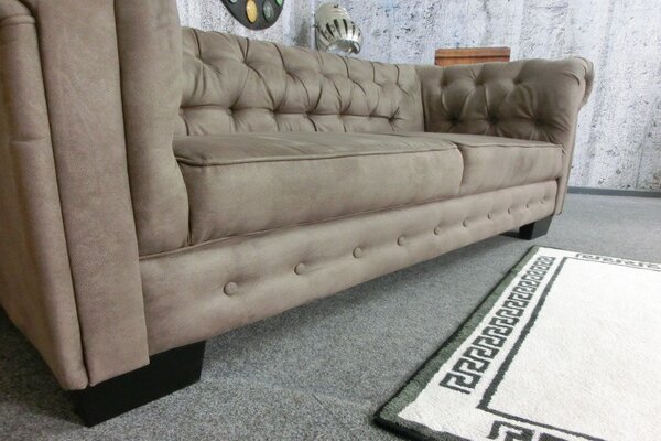 (3013) CHELLI Chesterfield pohovka hnedá