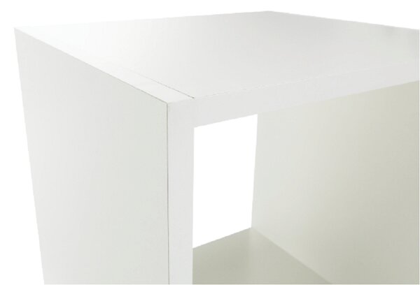KONDELA Regál pyramída, biely, DTD laminovaná, NORAH
