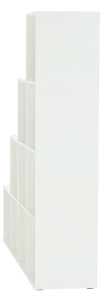 KONDELA Regál pyramída, biely, DTD laminovaná, NORAH