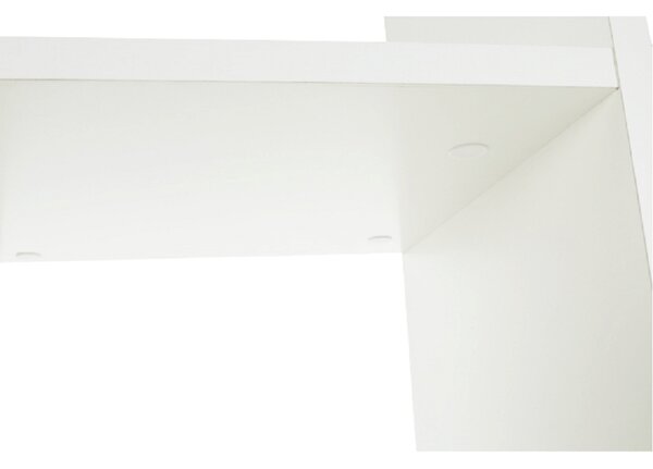 KONDELA Regál pyramída, biely, DTD laminovaná, NORAH