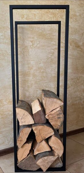 Regnis LOFT XXL, stojan na palivové drevo 40x30x120 cm, čierna matná, REGNIS/LOFTXXL/BLACK
