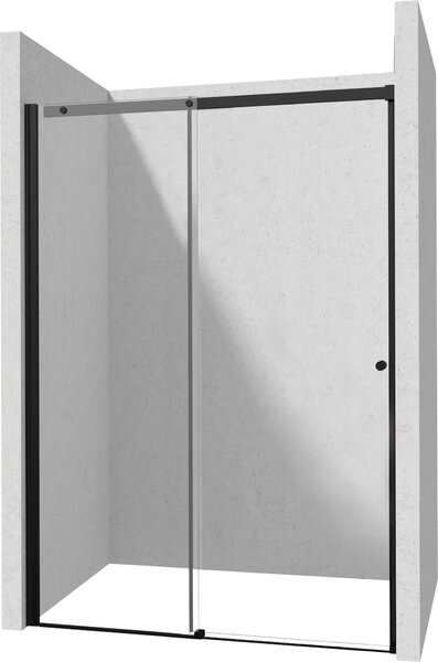 Deante Kerria Plus, posuvné sprchové dvere do otvoru 180x200 cm, 6mm číre sklo, čierny profil, DEA-KTSPN18P