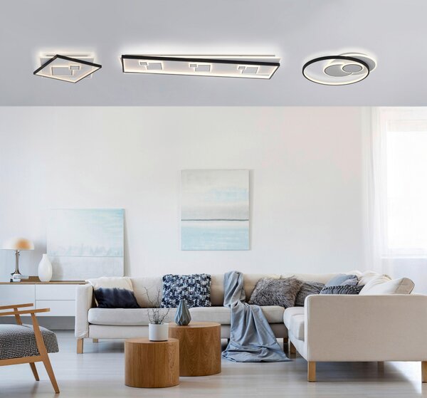 STROPNÉ LED SVIETIDLO, 57/57/6 cm - Interiérové svietidlá
