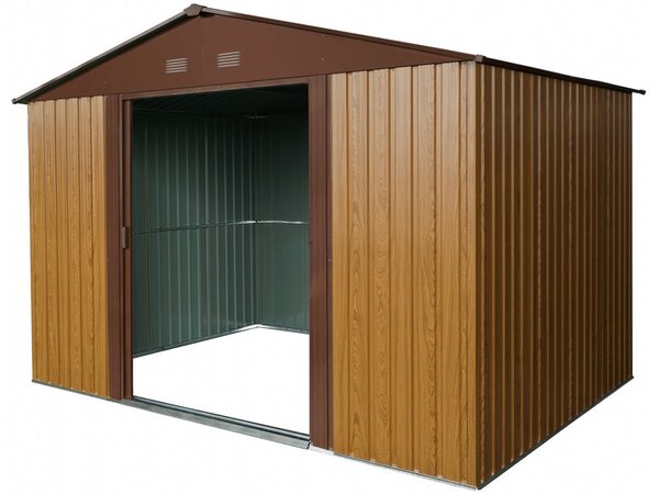 Záhradný domček BestBerg ZDB-7D / 7,2 m² / 301 x 238 x 214 cm / dekor červené drevo / hnedá