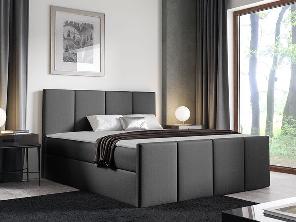 Mirjan24 Kontinentálna posteľ Bautista, Rozmer postele: 120x200, Dostupné poťahy: ekokoža Soft 029 (sivá) 5903211088940