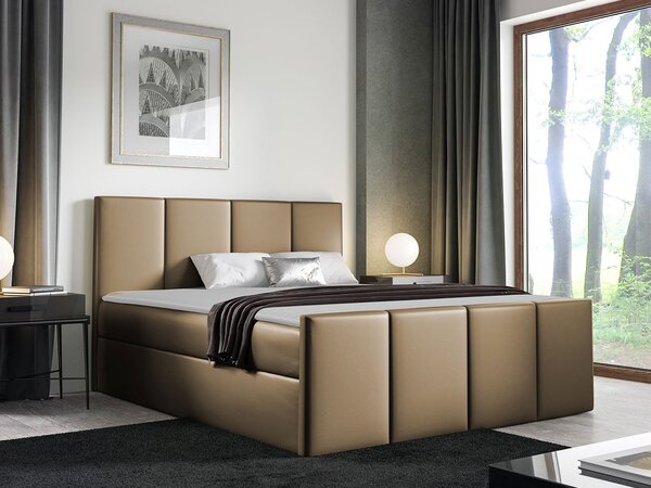 Mirjan24 Kontinentálna posteľ Bautista, Rozmer postele: 120x200, Dostupné poťahy: ekokoža Soft 029 (sivá) 5903211088940