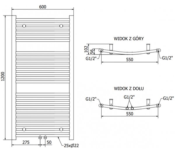 Mexen Ares, elektrické vykurovacie teleso 1200 x 600 mm, 600 W, biela, W102-1200-600-6600-20