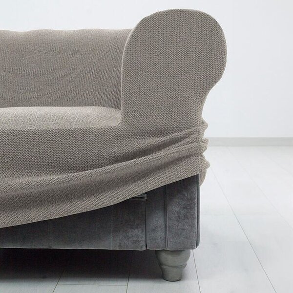 Super strečové poťahy HARMONIA svetlošedá kreslo (š. 70 - 110 cm)