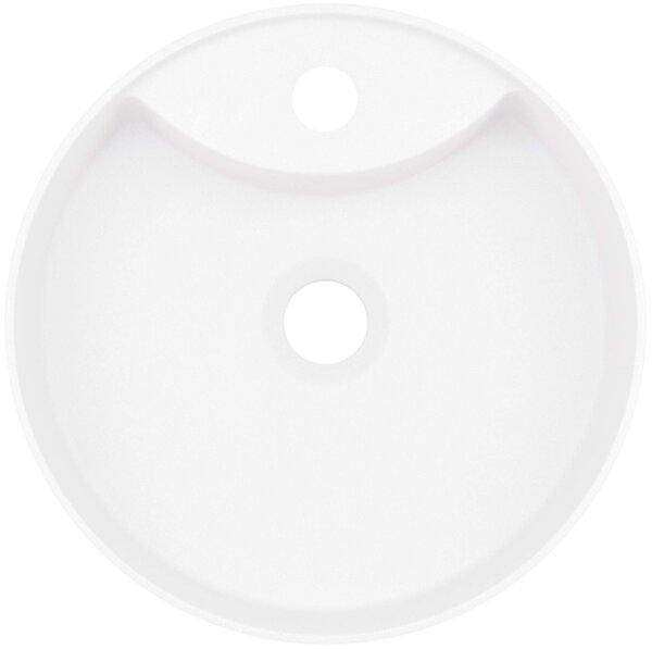 Deante Silia, umývadlo na dosku s otvorom na batériu 360x360x125mm, biela matná, DEA-CQS_AU4B