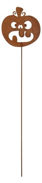 Hrdzavá kovová dekorácia zápich tekvica - 15*1*65 cm - Clayre & Eef