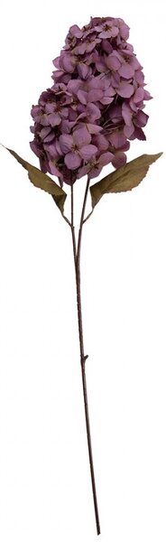 Dekorácia umelá kvetina hortenzie s fialovým kvetom - 12*12*90 cm - Clayre & Eef