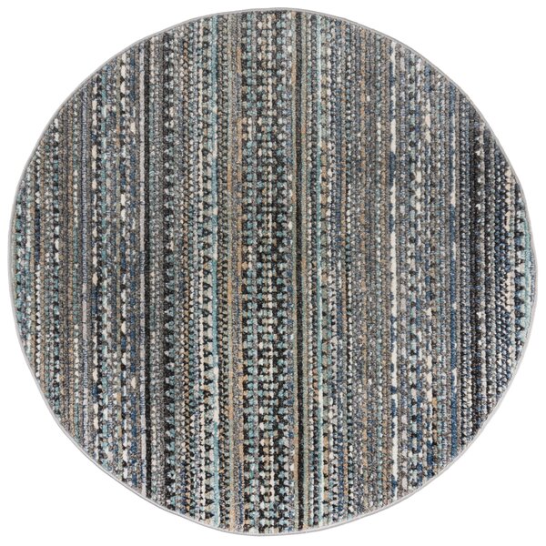 Flair Rugs , Kusový koberec Santiago Camino Blue kruh, 160x160 (priemer) kruh, modrá, obývacia izba
