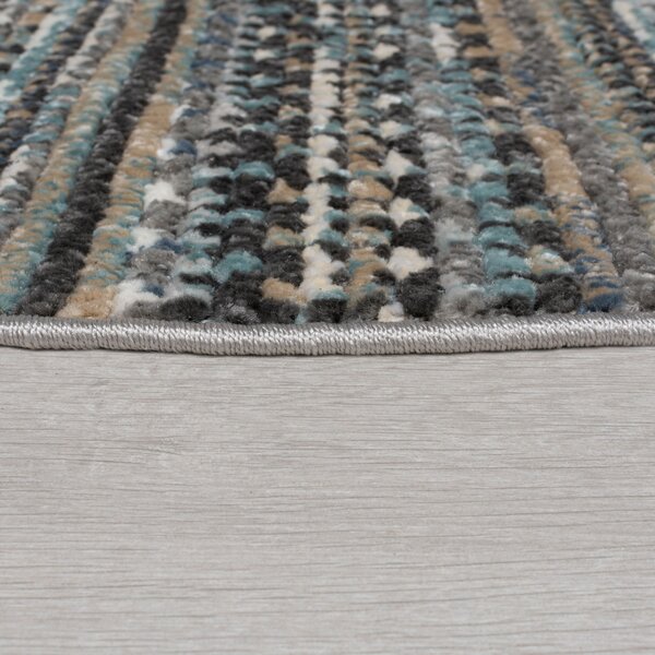 Flair Rugs , Kusový koberec Santiago Camino Blue kruh, 160x160 (priemer) kruh, modrá, obývacia izba