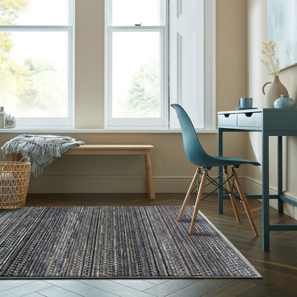 Flair Rugs , Kusový koberec Santiago Camino Blue, 120x160, modrá, obývacia izba