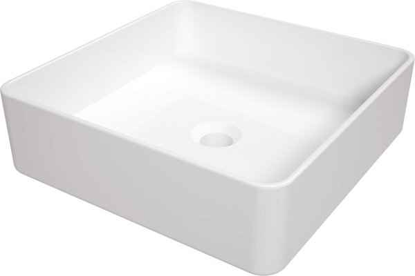 Deante Square, keramické umývadlo na dosku 405x405x145mm, biela lesklá, DEA-CGS_6U4S