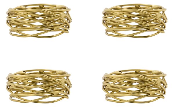 Krúžky na obrúsky Ring Golden – set 4 ks