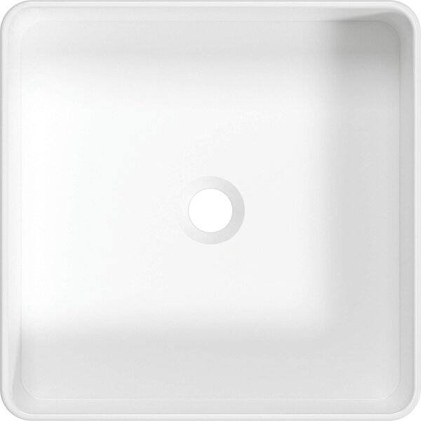 Deante Square, keramické umývadlo na dosku 405x405x145mm, biela lesklá, DEA-CGS_6U4S