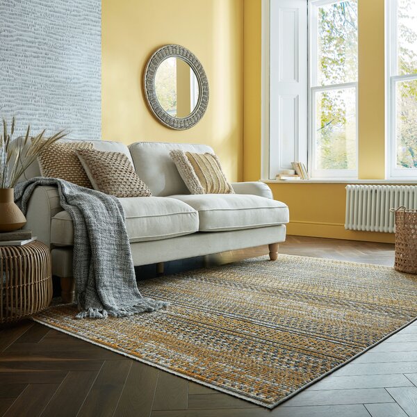 Flair Rugs , Kusový koberec Santiago Camino Yellow, 120x160, žltá, obývacia izba