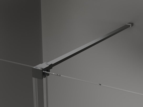 Mexen Velar, posuvné sprchové dvere do otvoru 90 cm, 8mm číre sklo, brúsený grafit, 871-090-000-01-95