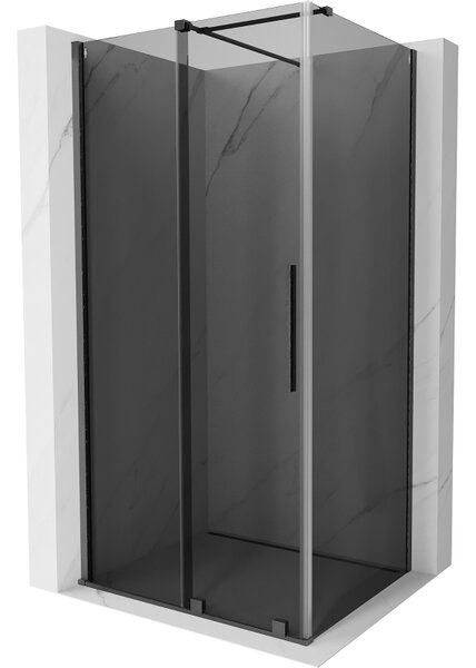 Mexen Velar, sprchový kút s posuvnými dverami 100 x 120 cm, 8mm šedé sklo, grafit brúsený, 871-100-120-41-66