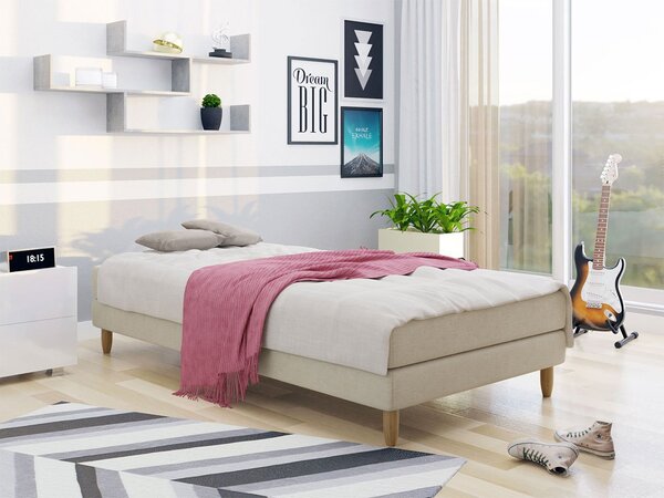 Jednolôžková posteľ 90 cm Mac 1 (béžová) (s matracom). Vlastná spoľahlivá doprava až k Vám domov. 1069999