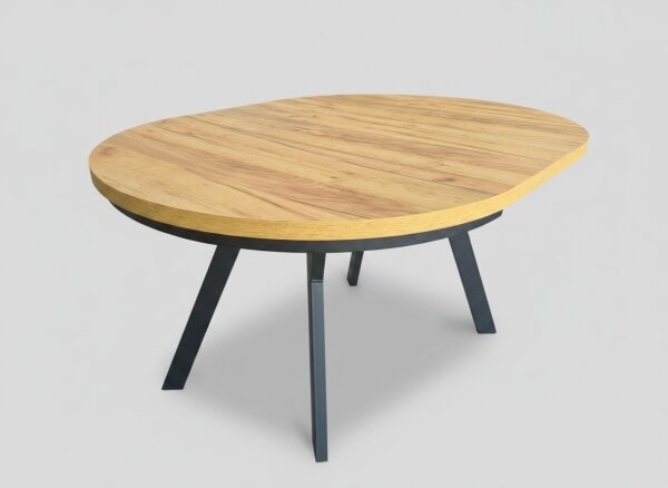 Rozkladací jedálenský stôl CENTRO 100/140x77 cm dub craft/čierna