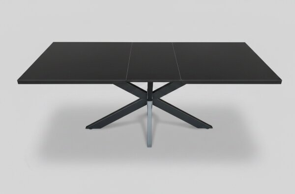 Rozkladací jedálenský stôl SAMLE 150/190x80 cm čierny