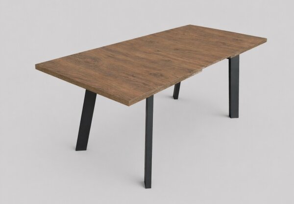 Rozkladací jedálenský stôl KERNO 150/190x80 cm dub Lefkas/čierna