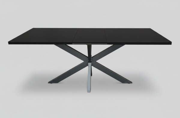 Rozkladací jedálenský stôl SAMLE 150/190x80 cm čierny