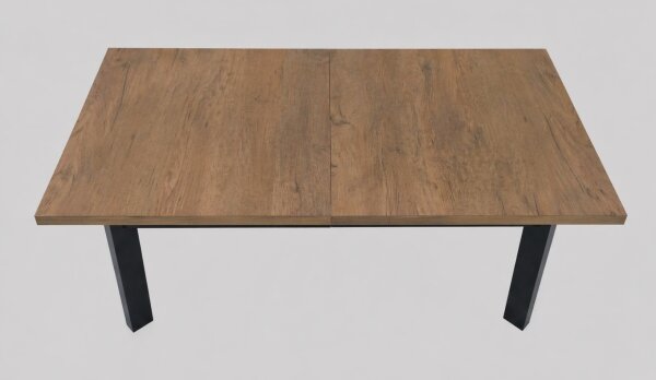 Rozkladací jedálenský stôl KERNO 150/190x80 cm dub Lefkas/čierna