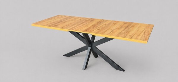 Rozkladací jedálenský stôl SAMLE 150/190x80 cm dub craft/čierna