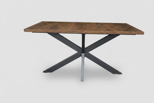 Rozkladací jedálenský stôl SAMLE 150/190x80 cm dub Lefkas/čierna
