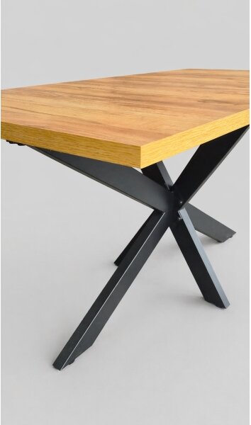 Rozkladací jedálenský stôl SAMLE 150/190x80 cm dub craft/čierna
