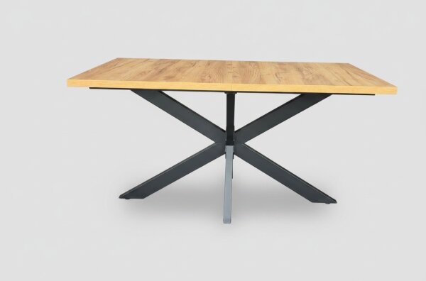 Rozkladací jedálenský stôl SAMLE 150/190x80 cm dub craft/čierna