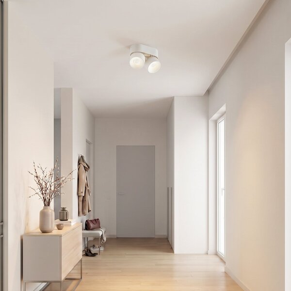 Stropné Lampa PRIOS, Rotari basic, stmievateľné, Biela, Obývacia izba, Kov, Moderný