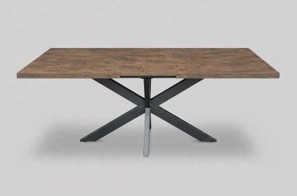 Rozkladací jedálenský stôl SAMLE 150/190x80 cm dub Lefkas/čierna