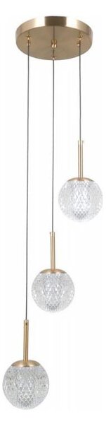 ITALUX PND-40827-3-HBR-CL - Závesný luster PADRI na lanku 3xG9/5W/230V, zlatý