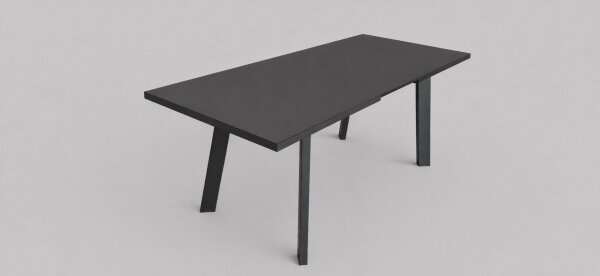 Rozkladací jedálenský stôl KERNO 150/190x80 cm čierny