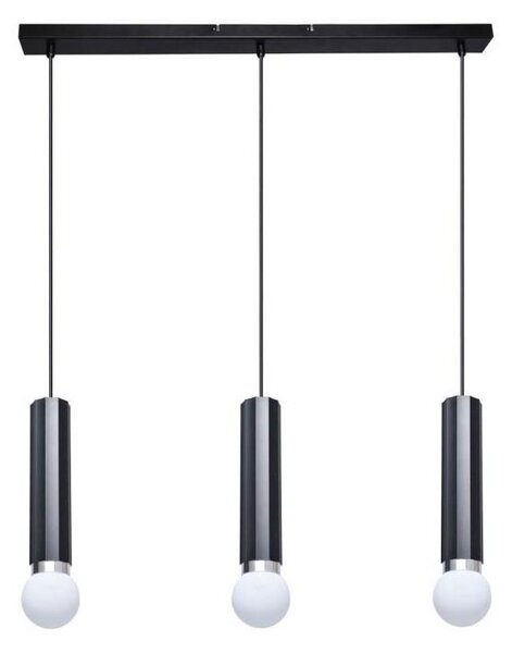 ITALUX PND-33849-3-BK - Závesné svietidlo MACERA na lankách 3xE27/40W/230V čierna