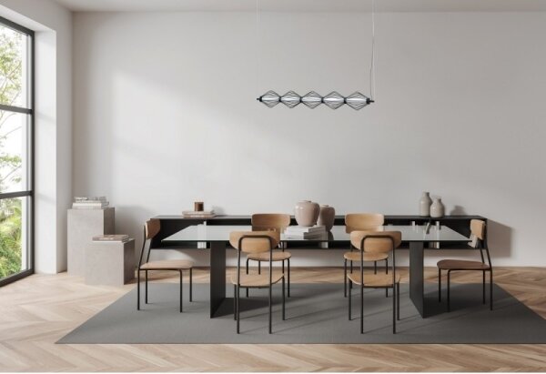 ITALUX PND-34403-5-BK - LED luster na lankách SEVILLA LED/25W/230V 3000K čierna
