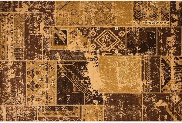 Kusový koberec Patch 201 hnedý 0,80 x 1,50 m